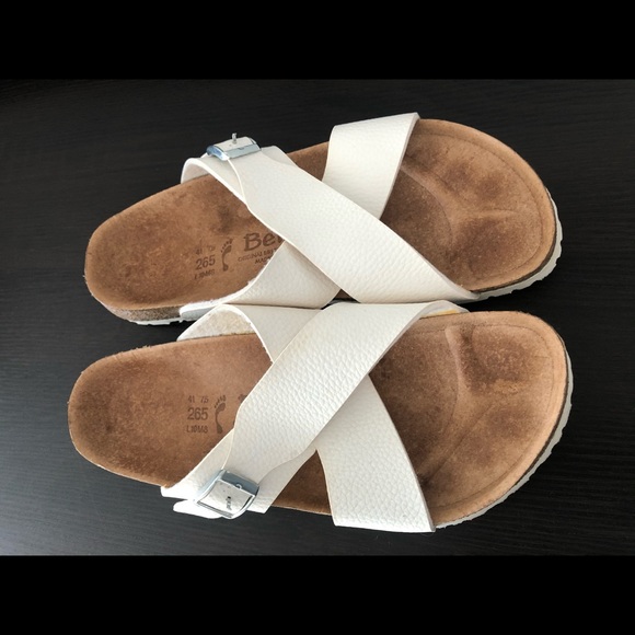 White BETULA BIRKENSTOCK SANDALS SIZ 41. L10M8